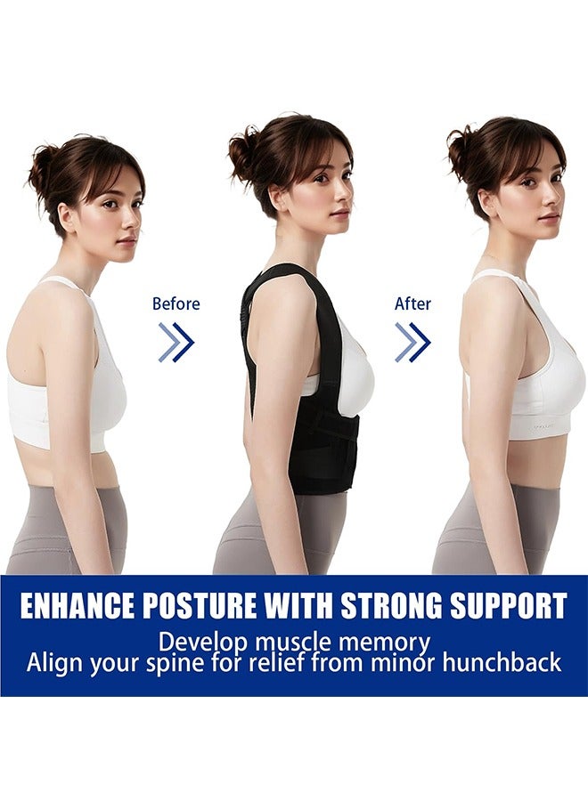 Back Brace and Posture Corrector for Women and Men Back Straightener Posture Corrector Scoliosis and Hunchback Correction Back Pain Spine Corrector Support Adjustable Posture Trainer（Size:S) - Image 2