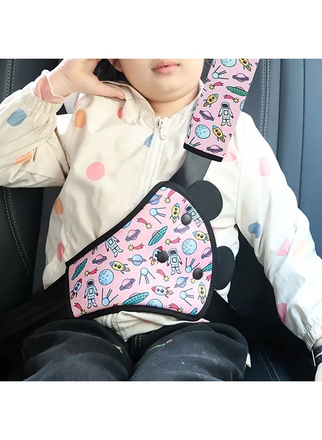Blue Green Space Theme Seat Belt Shoulder Pad and Belly Protector Set - Image 1