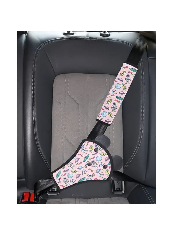 Blue Green Space Theme Seat Belt Shoulder Pad and Belly Protector Set - Image 4