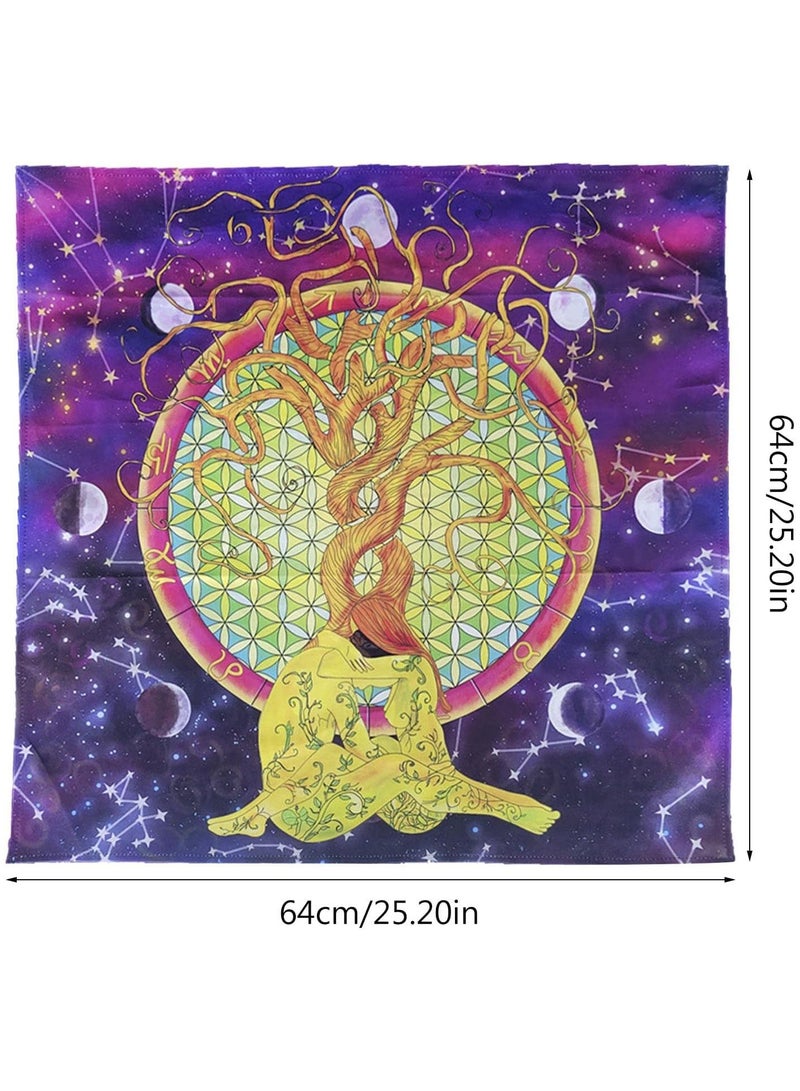 GGOOT Square Flannel Tarot Altar Cloth Card Board Game Astrology Oracles Card Pad Table Cover Card Mat Divination Tablecloth tarot spread cloth tarot reading cloth divination tablecloth tarot table cloth - Image 3