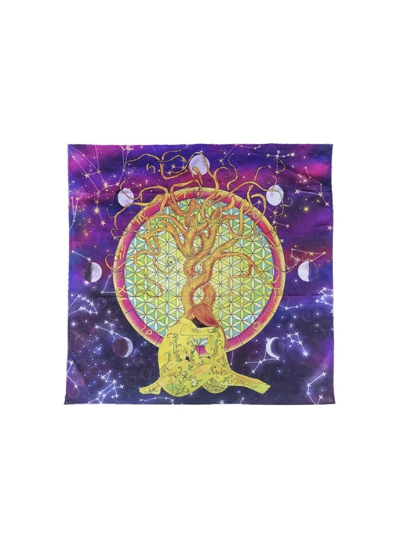 GGOOT Square Flannel Tarot Altar Cloth Card Board Game Astrology Oracles Card Pad Table Cover Card Mat Divination Tablecloth tarot spread cloth tarot reading cloth divination tablecloth tarot table cloth - Image 1