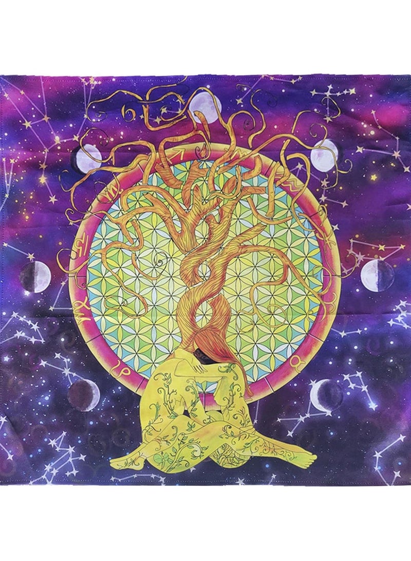 GGOOT Square Flannel Tarot Altar Cloth Card Board Game Astrology Oracles Card Pad Table Cover Card Mat Divination Tablecloth tarot spread cloth tarot reading cloth divination tablecloth tarot table cloth - Image 4