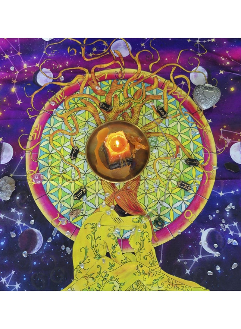 GGOOT Square Flannel Tarot Altar Cloth Card Board Game Astrology Oracles Card Pad Table Cover Card Mat Divination Tablecloth tarot spread cloth tarot reading cloth divination tablecloth tarot table cloth - Image 2