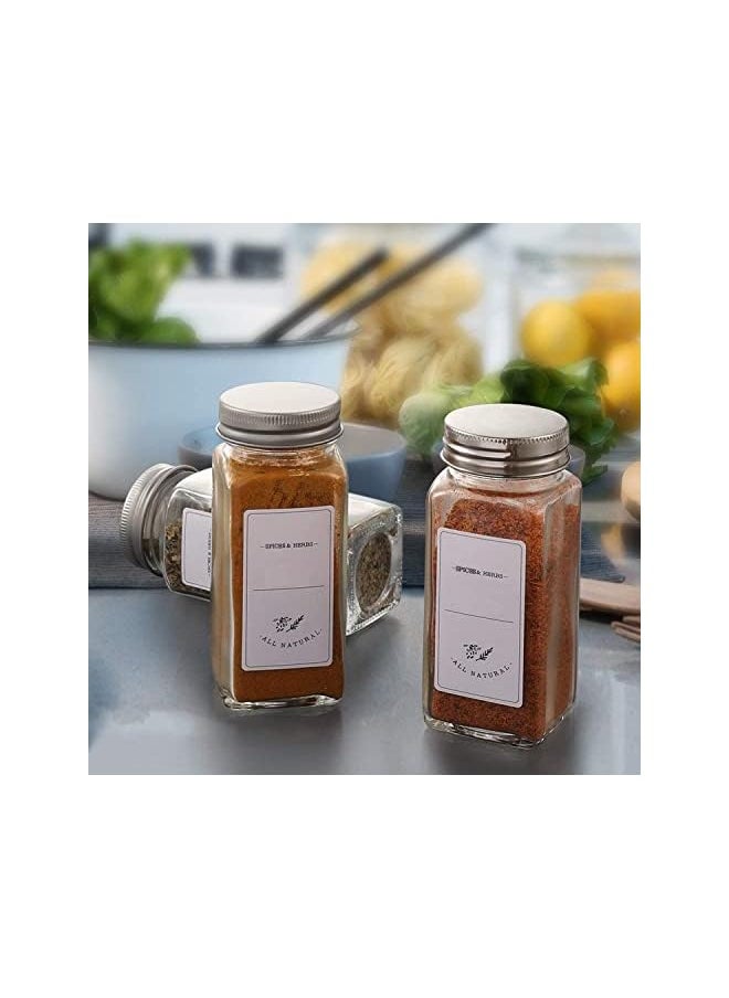 Generic - 24 Glass Spice Jars Set with 2 Sheets of Labels - Kitchen Empty Spice Jars with Shaker Lids Seasoning Jars Seasoning Containers, Spice Storage Empty Spice Jars Spice Organization - Image 1