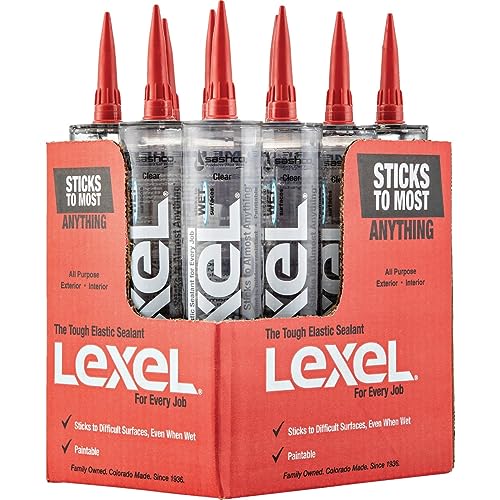 Sashco 13010 10.5oz Sealants Clear Lexel Adhesive Caulk, 10.5-Ounce (Pack of 12) - Image 2