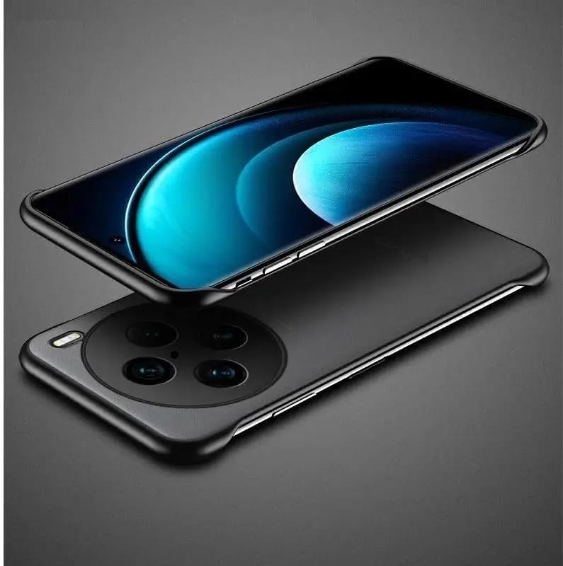 REALCASE Vivo X100 Pro 5G Back Cover Case | Stylish Frameless Matte Hard Back Skin | Soft TPU Shock Proof Bumper Back Cover for Vivo X100 Pro 5G (Black) - Image 5