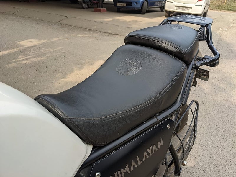 NitroRider Seat Cover Retro Look with Cushioned Compatible with RE Himalayan (Royal Black) - Image 2