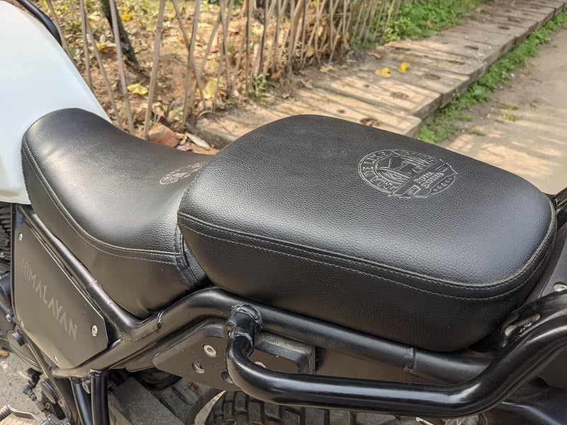 NitroRider Seat Cover Retro Look with Cushioned Compatible with RE Himalayan (Royal Black) - Image 3