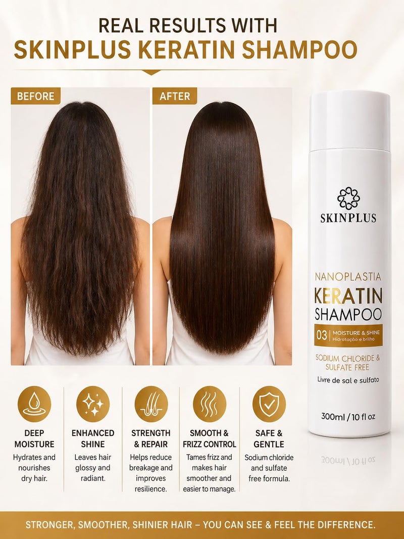 SKINPLUS NANOPLASTIA KERATIN SHAMPOO 300ml. - Image 4