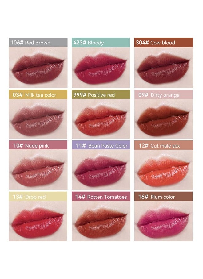Kusslippe - Mini Lipstick Set, 12 Colors Capsules Matte Pill Shaped Lipstick, Waterproof Long Lasting Mini Capsules Velvet Lipstick Set For Women (12 Pcs) - Image 1