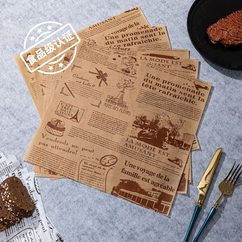 Air Fryer Paper Thickened Silicone Oil Paper Pad Paper Oven Commercial Oil Paper Steamer Paper Oil-Proof Barbecue Dish Plate Oil Absorbing Paper - Image 2