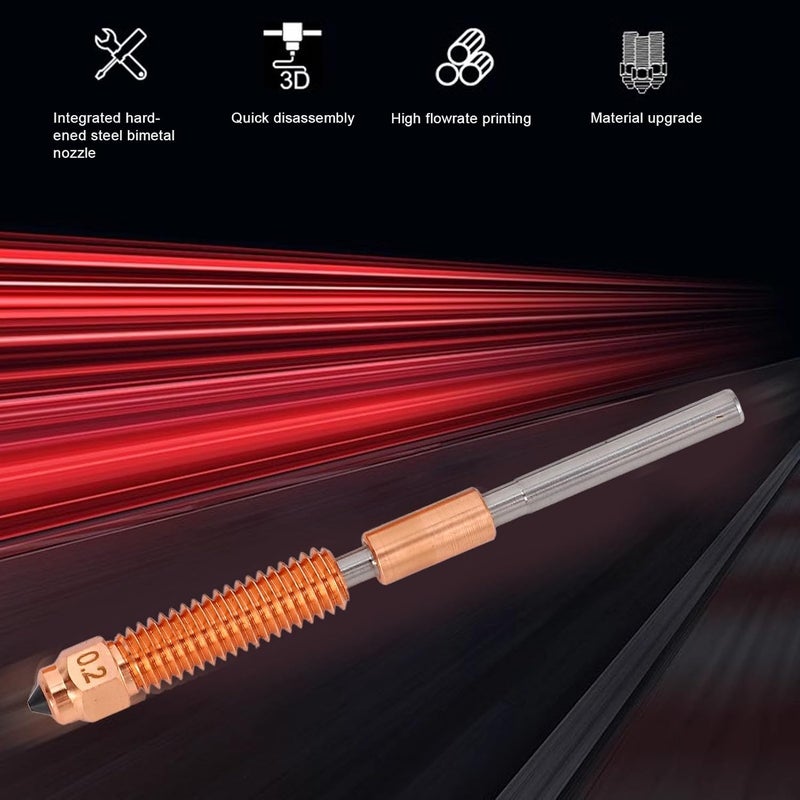 مجموعة فوهات ثنائية المعدن مقواة بالصلب 0.2 مم قابلة للتبديل السريع 2 قطعة لطابعة ثلاثية الأبعاد K1C K1 Ender 3V3 - Image 4