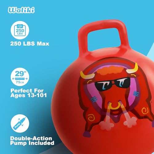 WALIKI Space Hopper | Adults 13-101 | Outdoor Hippity Hop Game | Jumping Ball | Hopping Ball | Red 29” - Image 5
