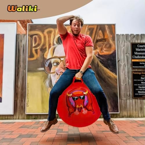 WALIKI Space Hopper | Adults 13-101 | Outdoor Hippity Hop Game | Jumping Ball | Hopping Ball | Red 29” - Image 3