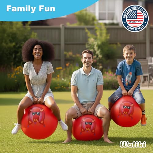 WALIKI Space Hopper | Adults 13-101 | Outdoor Hippity Hop Game | Jumping Ball | Hopping Ball | Red 29” - Image 4