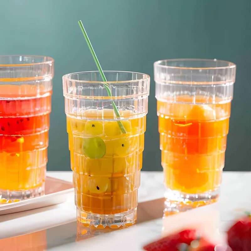 Mivana Premium 350ML Juice Glasses Drinking Glasses, Highball Lead-Free Glasses, Tumblers for Water, Juice, Beer, Cocktail and Mixed Drinks - Pieces, Transparent (Hiball Glasses, 6 Count (Pack of 1)) - Image 2