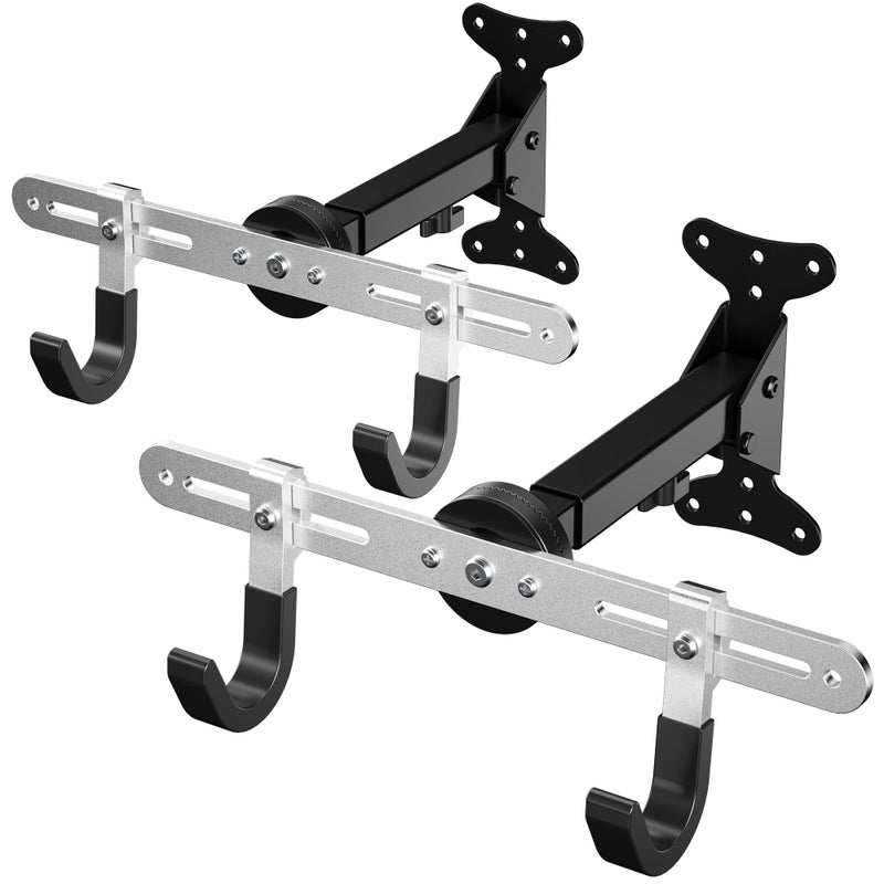 7S garage Bike Wall Mount Hanger, 2 Pack Heavy-Duty Durable Storage Garage Hook, Adjustable Indoor Bicycle Hanging Arms Bike Holder Rack, Hold up to 66lbs in Apaterment, Shed - Image 1