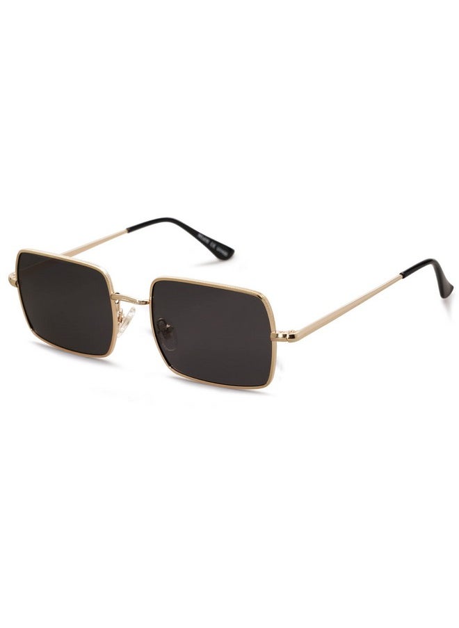Sojos Rectangle Polygon Polarized Sunglasses For Women Men Retro Classic Vintage Shades Sj1168 Black Lens  - Image 1