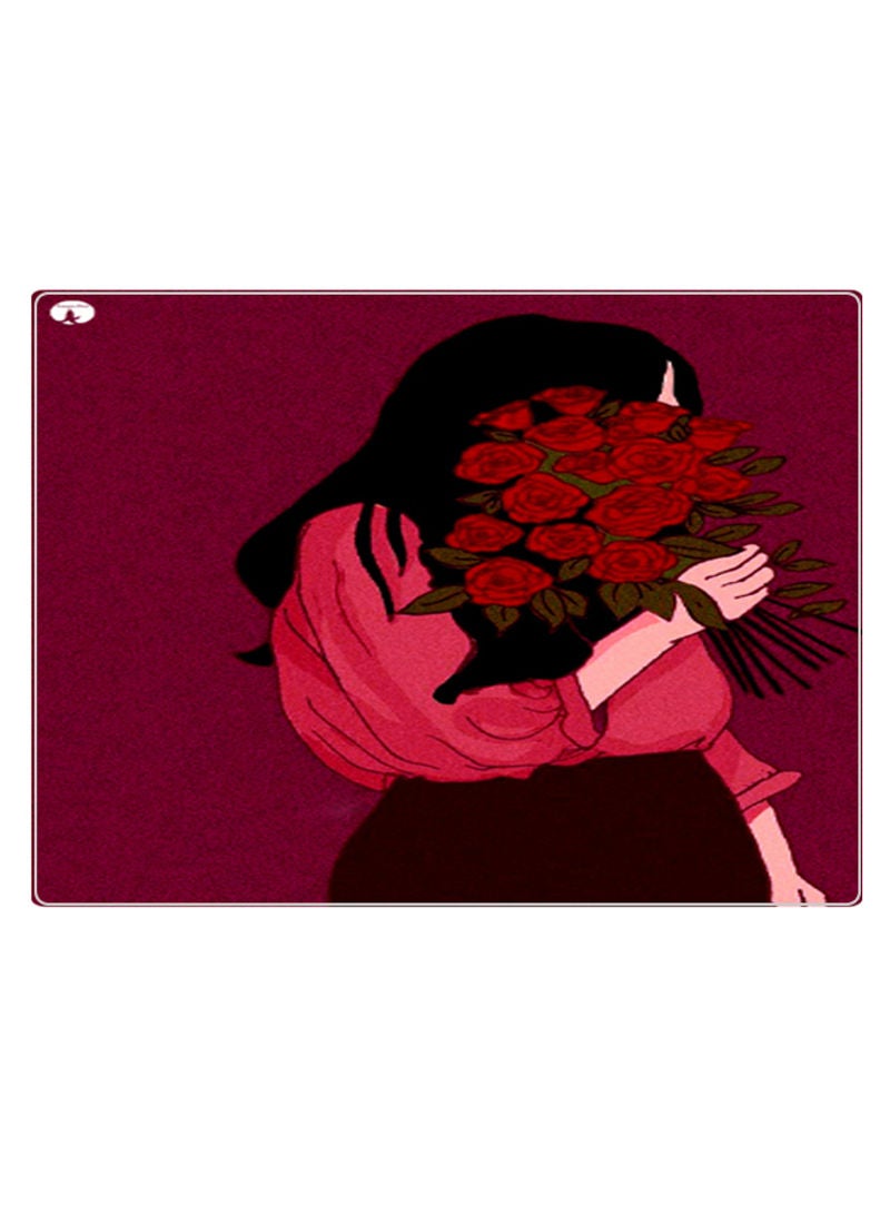 RKN Printed Anti-Slip Gaming Mouse Pad Red/Black/Beige