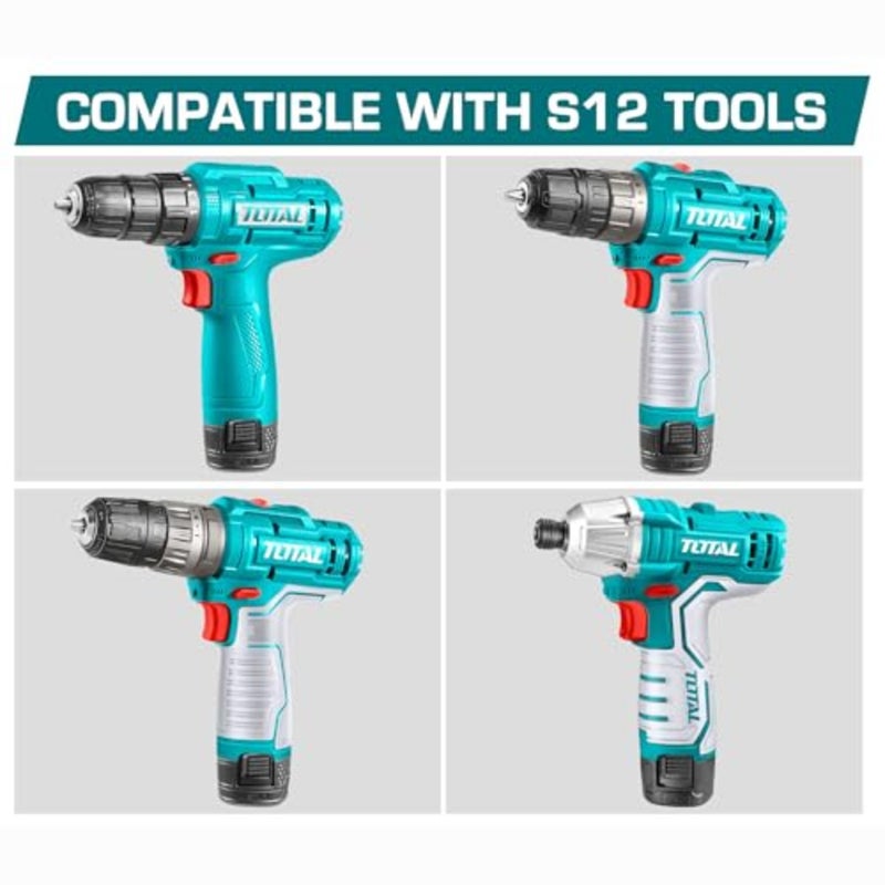 12V Lithium-Ion 1.5Ah replacementment Battery Pack with USB Type-C Charging - Universal S12 Series Compatible Battery for Cordless Drills and Tools - TBLI12153 - Image 2