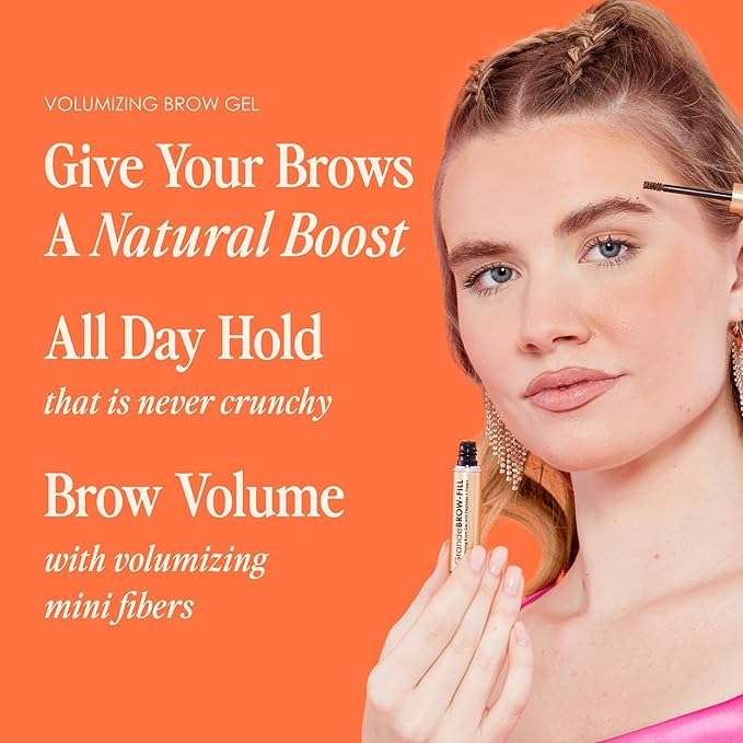 Grande Cosmetics Grande Cosmetics GrandeBROWFILL Volumizing Brow Gel Tinted or Clear Eyebrow Mascara Soft Flexible Hold Water Resistant Light - Image 3
