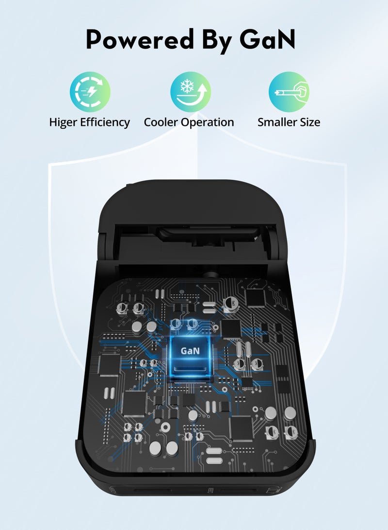 راف باور RP-PC1079 شاحن حائط PD Pioneer 65W ذو منفذين - Image 3