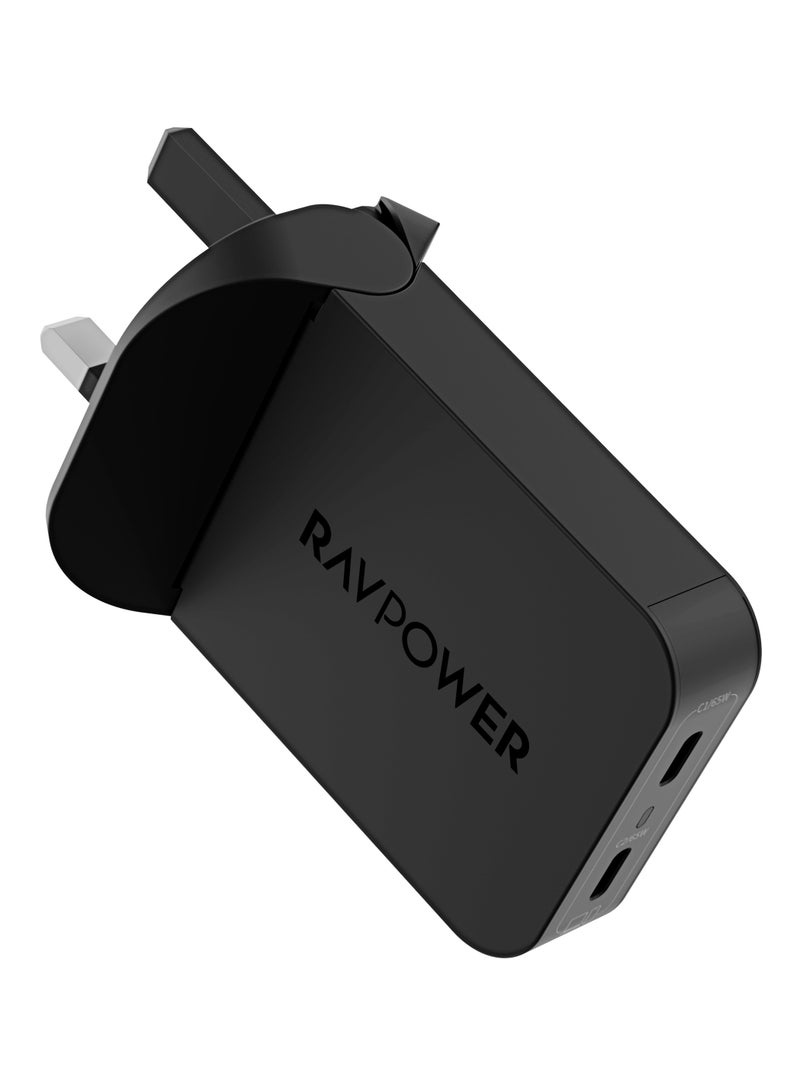 راف باور RP-PC1079 شاحن حائط PD Pioneer 65W ذو منفذين - Image 1