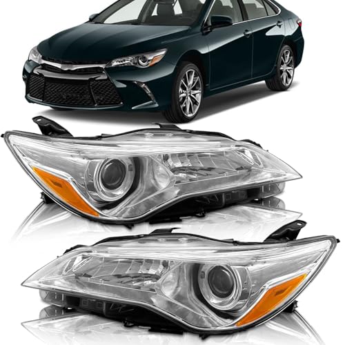 LEAVAN Headlights Assembly Fit For 2015 2016 2017 LE/SE/XLE Toyota Camry, Driver and Passenger side - Image 1