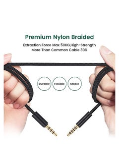 G Pro X Cord, Detachable Gaming Headset Cable Replacement for Logitech G Pro / G433 / G233, 3.5mm(1/8") Nylon Braided Wire with Inline Mute Switch and Volume Controller, 6ft Long