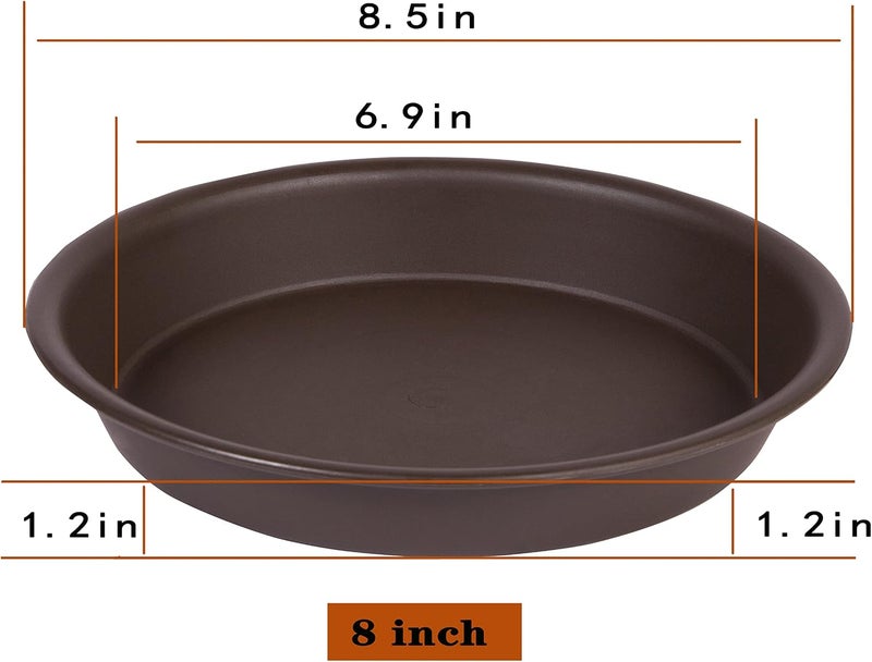 Angde 8 inch Plant Saucers (6.9 Inch Base), 6 Pack of Heavy Duty Plant Water Tray 8", Plastic Flower Pot Saucers for Indoors Round, Plant Trays for Indoors No Holes for Planter 7-9" (8 inch, Brown) - Image 2