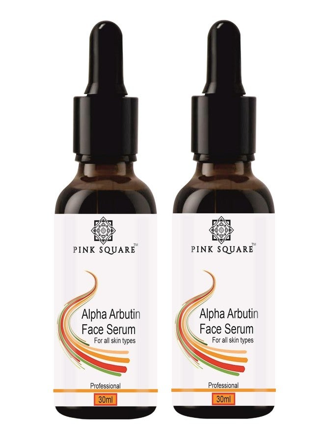 Pink Square Alpha Arbutin Serum for Glowing Skin (Pack of 2, Each 30 ml)|Serum for Face, Maintain Acne and Dark Spots Anti-Pigmentation Face serum for Men and Women Helps Remove Blemishes and Acne| - Image 1