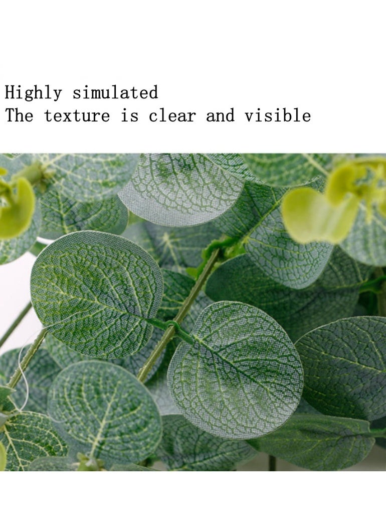 2 Bundles of Simulation Eucalyptus Leaf  Real Touch Leaf Artificial Eucalyptus Stem Faux Eucalyptuses Wedding Bouquet Centerpiece Home Decor - Image 3