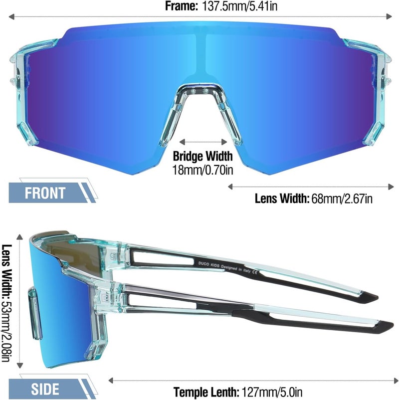 Duco Polarized Kids Sunglasses Youth Sports Cycling Shades Lightweight Frame UV400 Child Boys Girls Baseball SunGlasses DK310 - Image 3