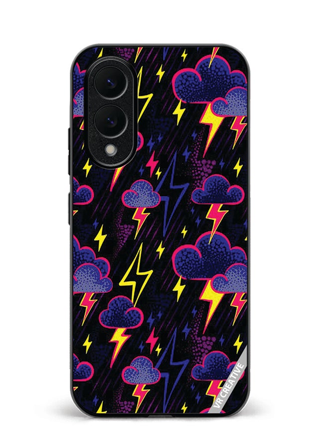VR CREATIVE Protective Case Cover For Samsung Galaxy S25 Edge Lightening Design Multicolour
