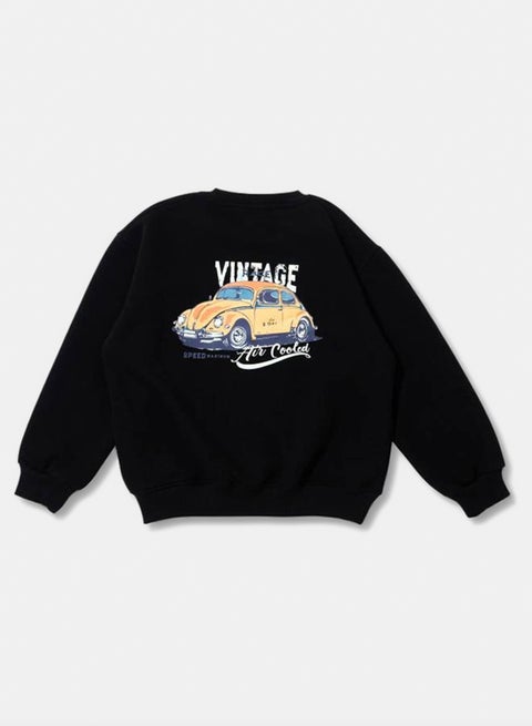 سويت شيرت أسود للأطفال – للجنسين، تصميم "ريسبيكت مود"