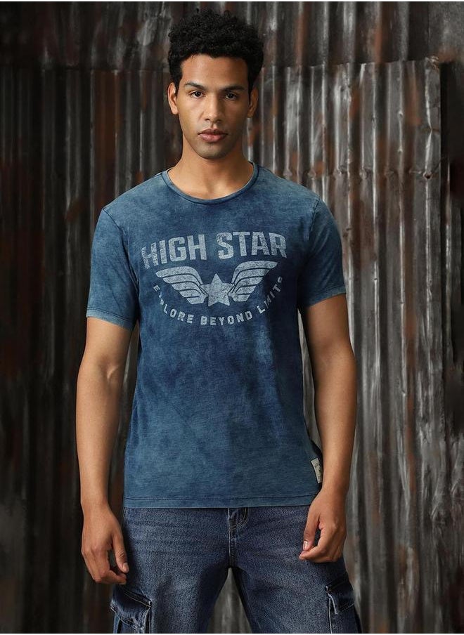 HIGH STAR - Graphic Print Round Neck T-Shirt by Styli - Image 1
