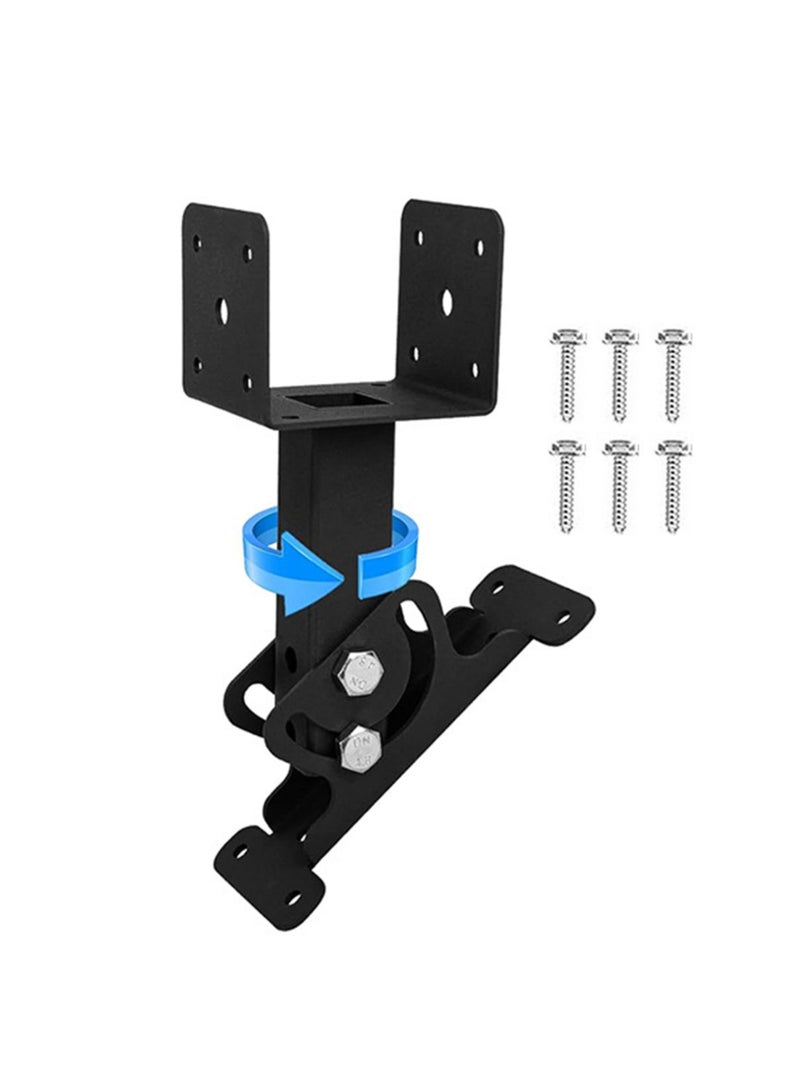 Cobest Pergola Roof Riser Brackets - Roof Beam Brackets, Heavy Duty Adjustable Pergola Brackets | Metal Saddle Roof Riser with Screws for Pergola Patio Cover Awning Wood Beam - Image 1