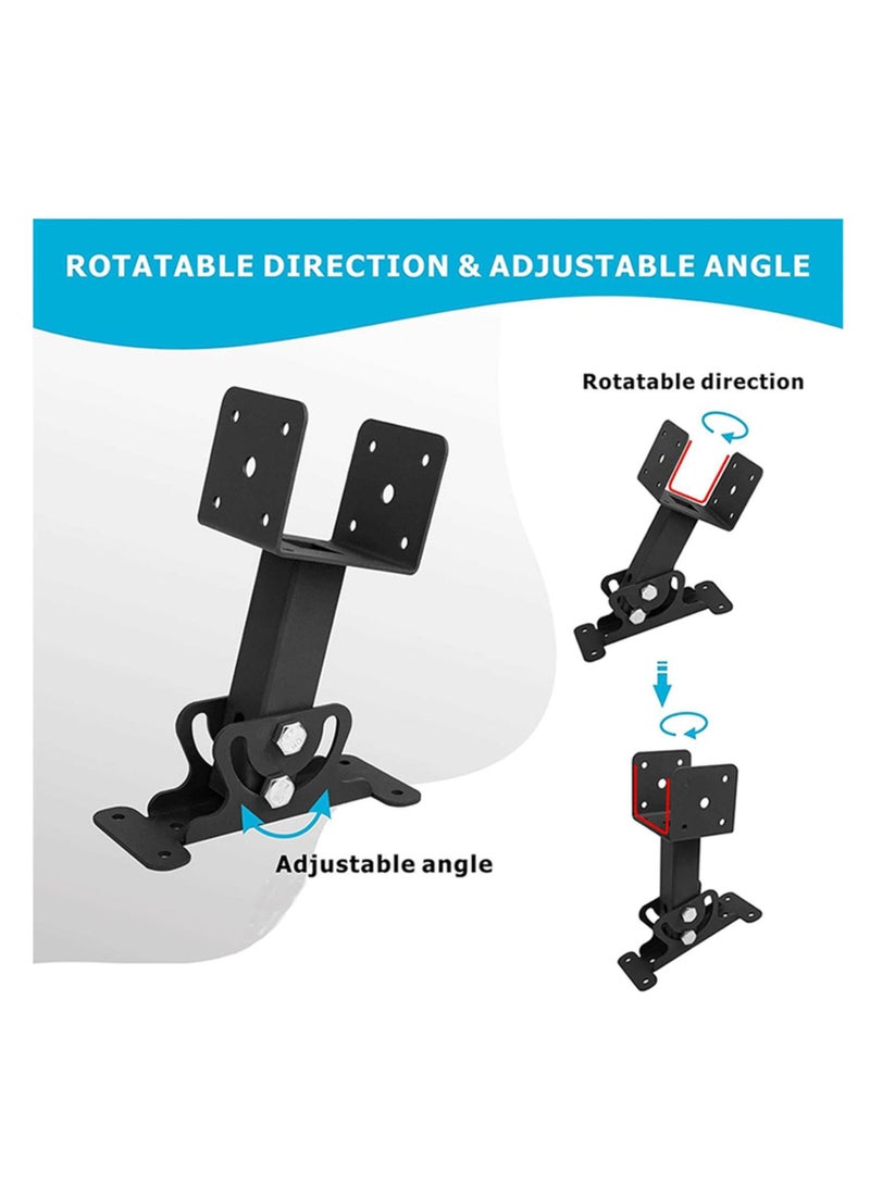 Cobest Pergola Roof Riser Brackets - Roof Beam Brackets, Heavy Duty Adjustable Pergola Brackets | Metal Saddle Roof Riser with Screws for Pergola Patio Cover Awning Wood Beam - Image 3