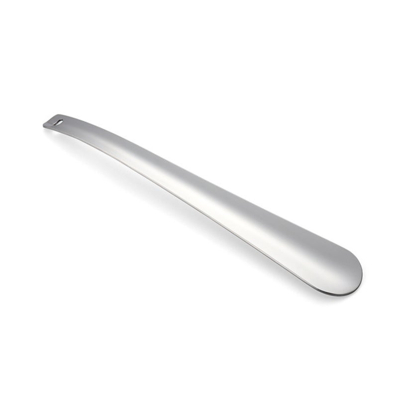 Long Handle Metal Shoe Horn: 16.5" Stainless Steel, Smooth Surface, Durable - Pain Relief Shoe Spoon for Seniors, Men, Women, Kids, Home, Office - Image 1