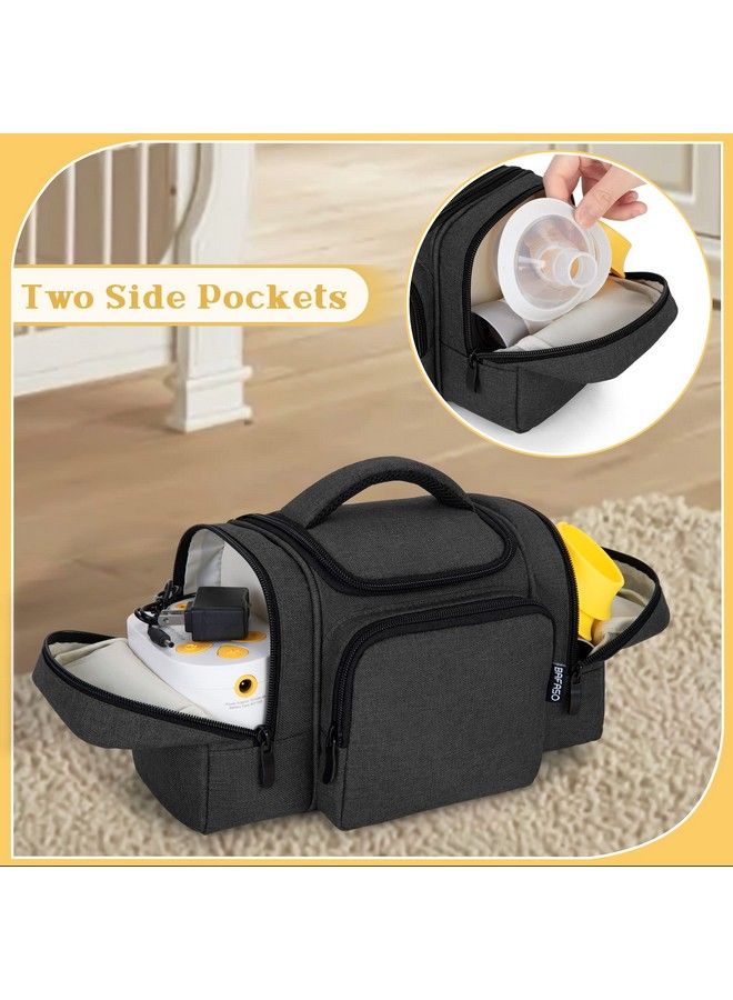 BAFASO Wearable Breast Pump Bag Compatible With Medela Pump In Style Tote For Wearable Breast Pump And Extra Parts (Patent Pending) Black  - Image 3