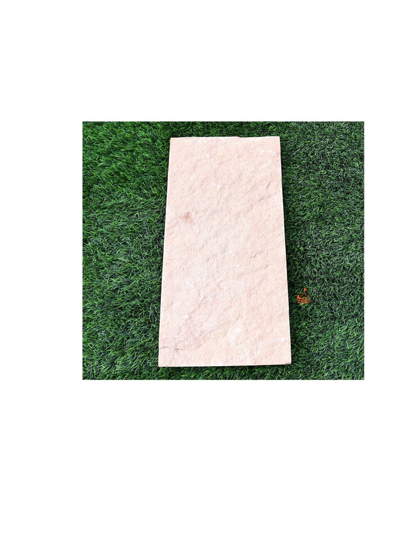 كنب أحجار متدرجة للحدائق مقاومة للانزلاق مستطيلة باللون البيج - Image 1