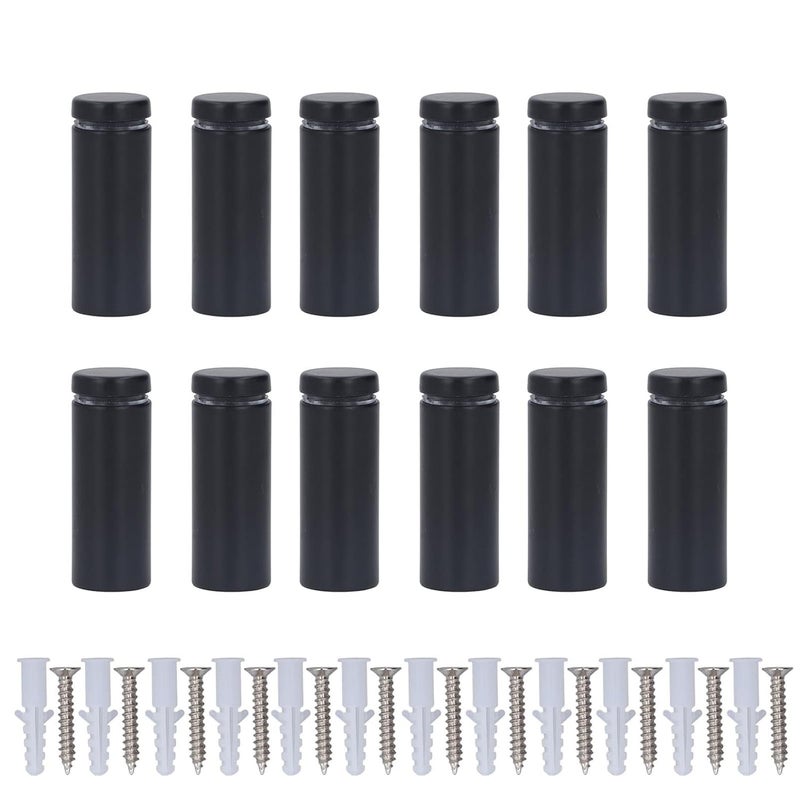 طقم براغي معلق من الفولاذ المقاوم للصدأ للتركيب على الحائط 12 قطعة 19x50مم لتعليق اللافتات والصور - Image 1