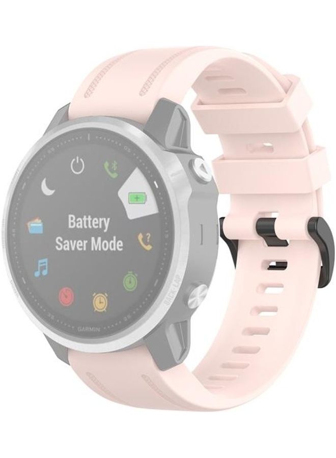 NIBEMINENT Replacement Strap Watchband with Plastic Button For Garmin Fenix 6S 20mm Light Pink - Image 1