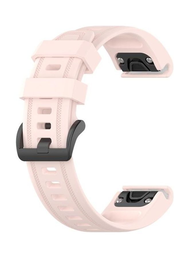NIBEMINENT Replacement Strap Watchband with Plastic Button For Garmin Fenix 6S 20mm Light Pink - Image 3