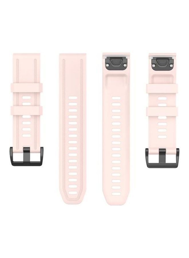 NIBEMINENT Replacement Strap Watchband with Plastic Button For Garmin Fenix 6S 20mm Light Pink - Image 5
