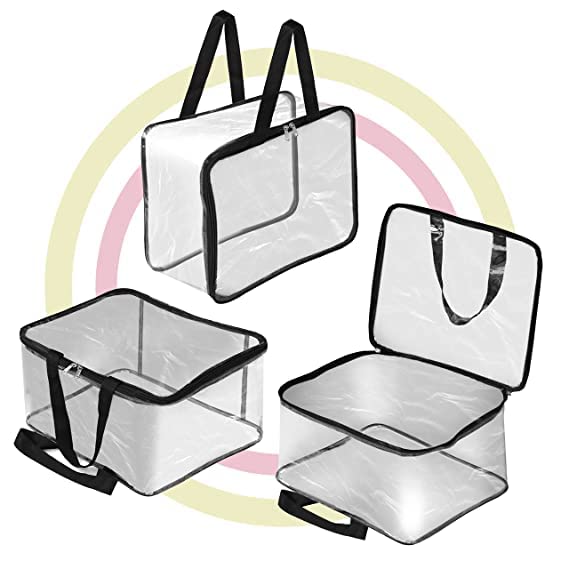 Agroha Multipurpose Transparent Storage Bag for Clothes PVC Packing Organizer For Sarees Clothes 40x32x22 CM 2 Pack - Image 3