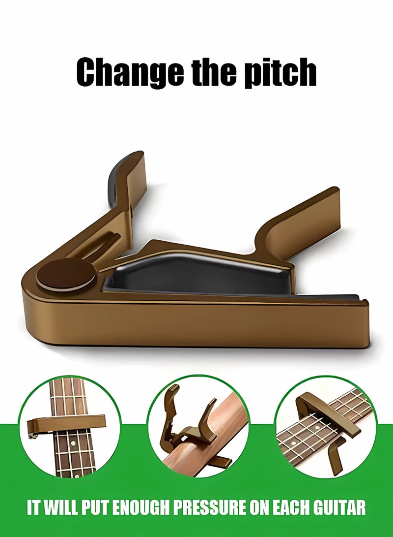 Yaqeen Quick Release Guitar Capo - Gold - Image 5