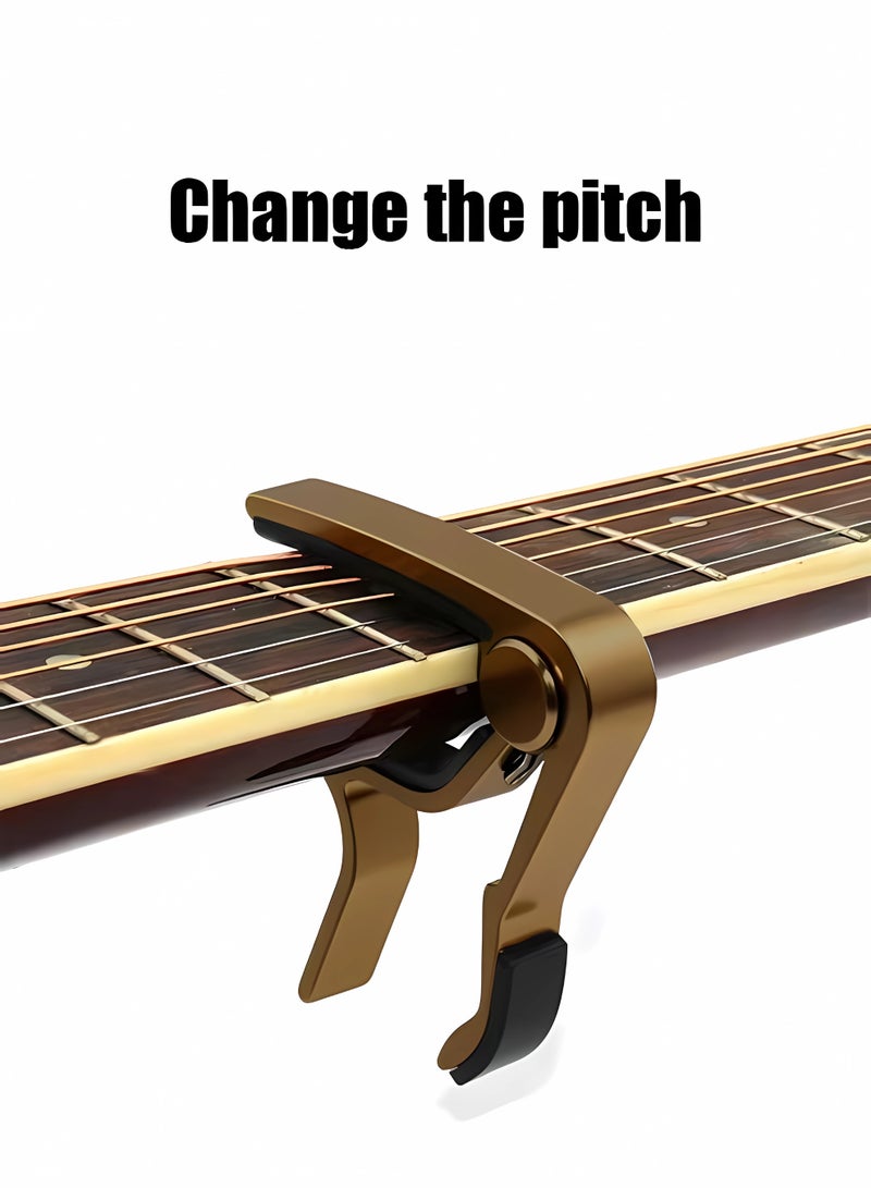 Yaqeen Quick Release Guitar Capo - Gold - Image 4