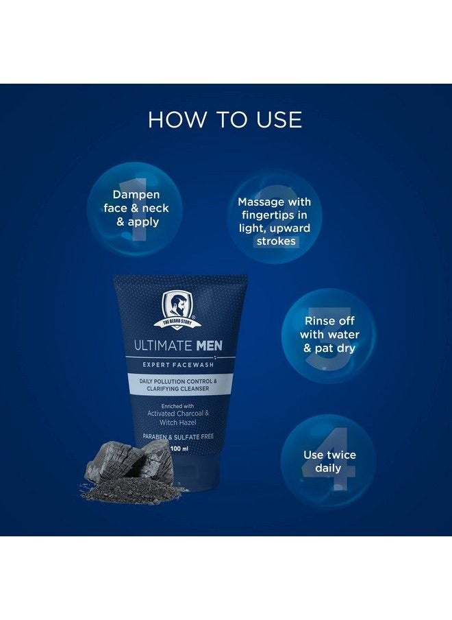 THE BEARD STORY - Ultimate Expert Face Wash For Men ; Activated Charcoal Deep Cleansing Face Wash ; For Beard & For Face ; For Oily Skin ; 100G - Image 1
