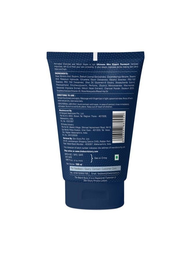 THE BEARD STORY - Ultimate Expert Face Wash For Men ; Activated Charcoal Deep Cleansing Face Wash ; For Beard & For Face ; For Oily Skin ; 100G - Image 1